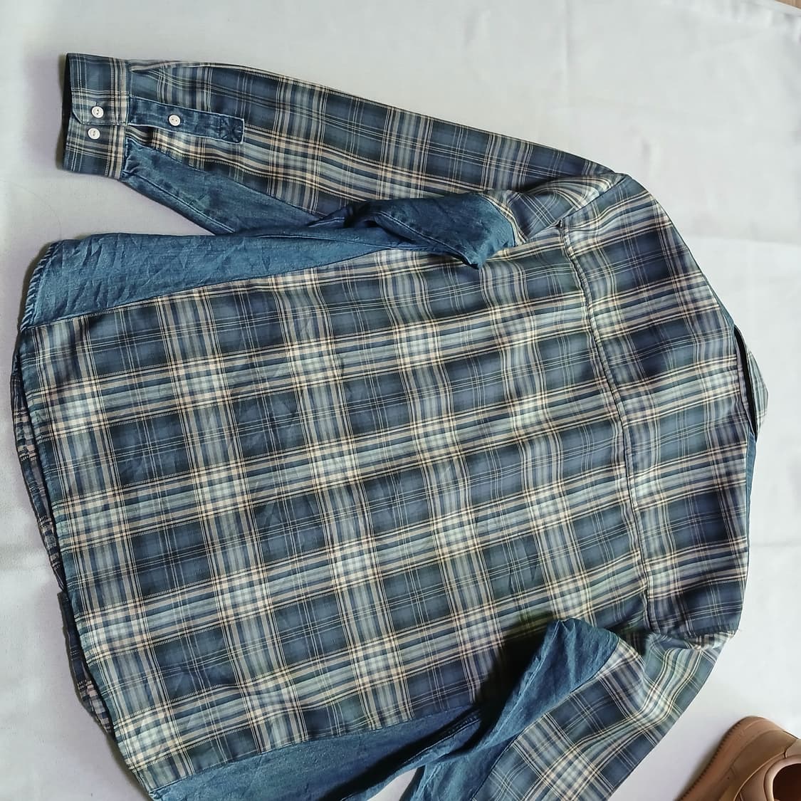 magoodgan 맥우드건 남녀공용 체크 데님 셔츠 남방 상품이미지6