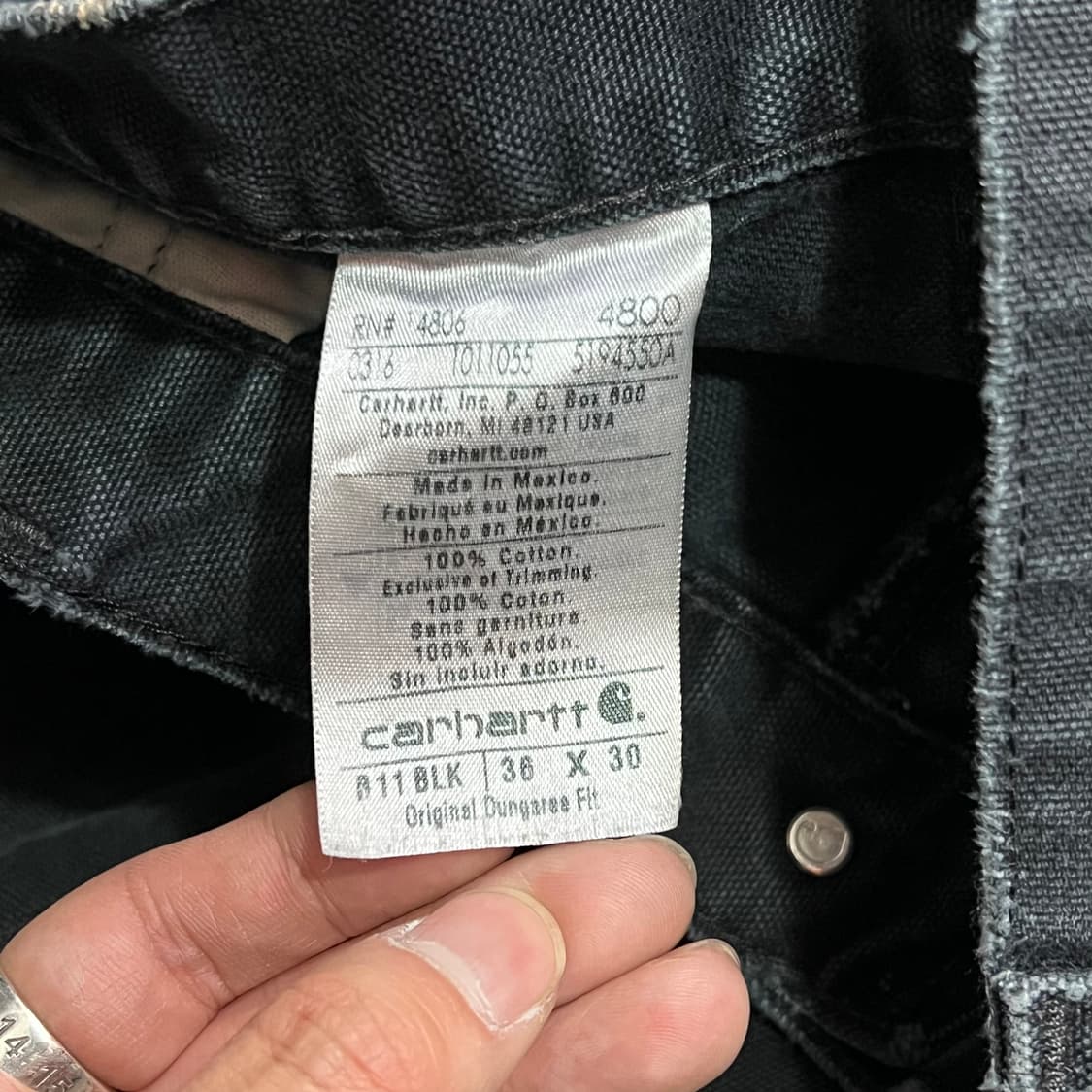  칼하트 b11 싱글니 팬츠 y145601 상품이미지7