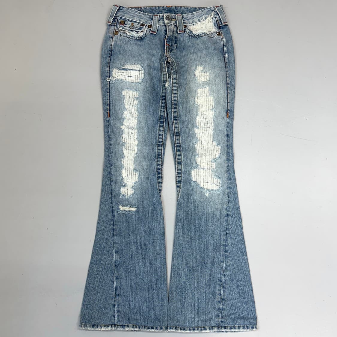 트루릴리전 Y2K 조이 디스트레스드 부츠컷 데님팬츠 상품이미지2