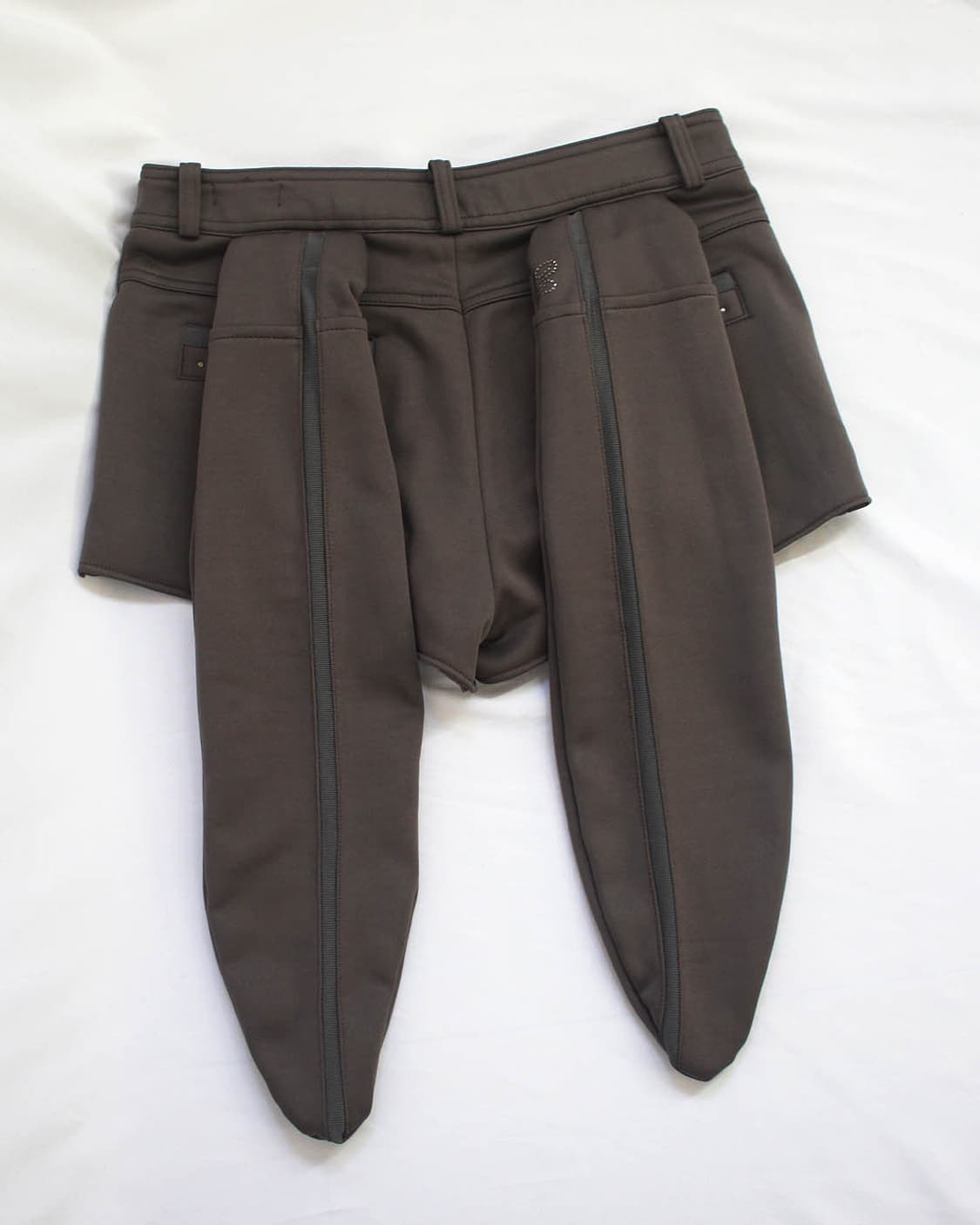 Brown-Khaki panel line B-ear shorts 상품이미지3