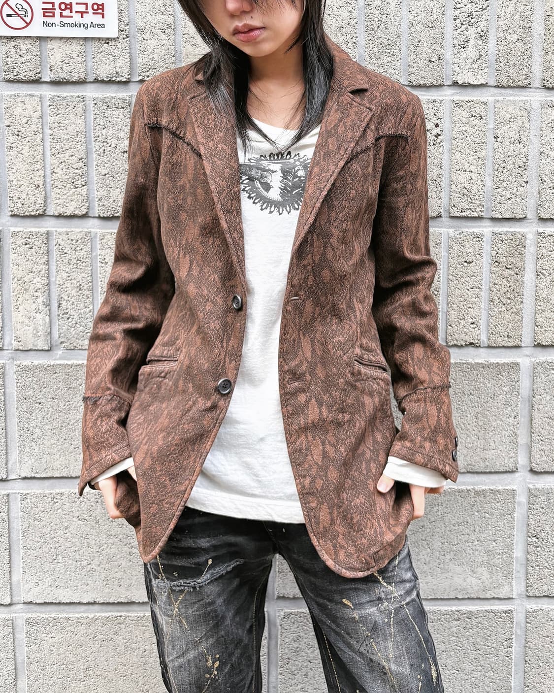 토네이도 마트 파이톤 패턴 웨스턴 블레이저 상품이미지2