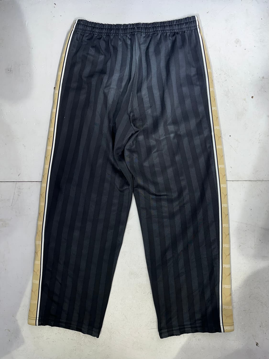 푸마 블랙 골드 사이드 라인 와이드 팬츠 M 상품이미지5