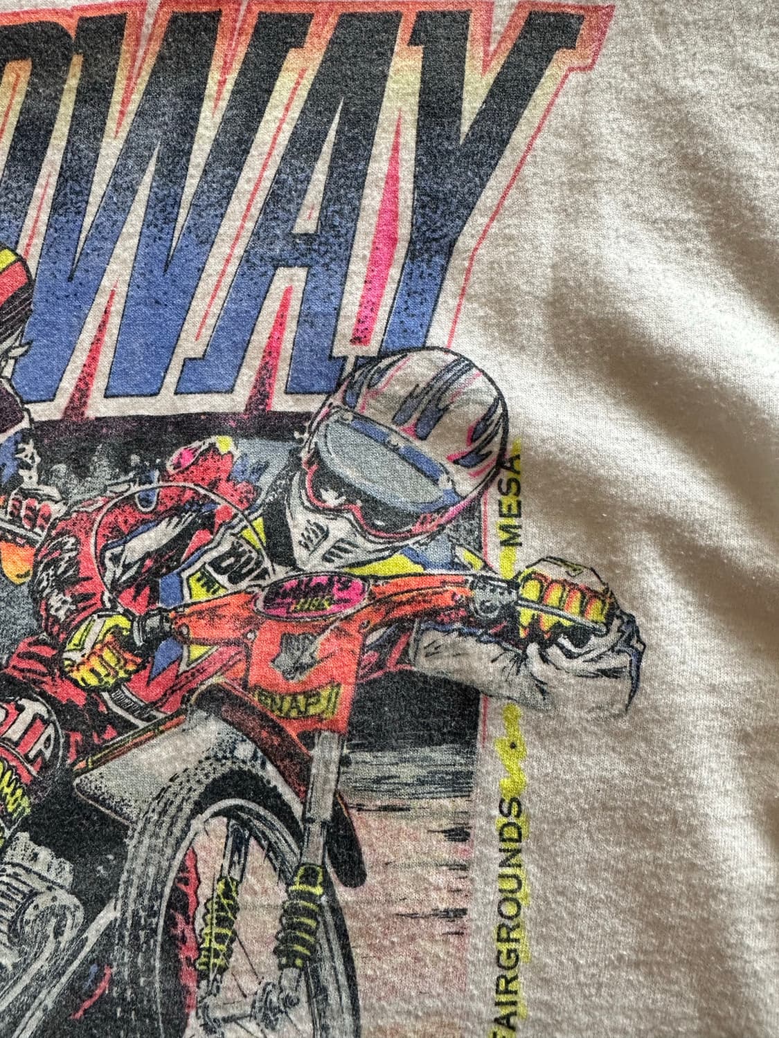 90s 캘리포니아 "Speedway" 더트 트랙 레이싱 티셔츠 - XL 상품이미지6