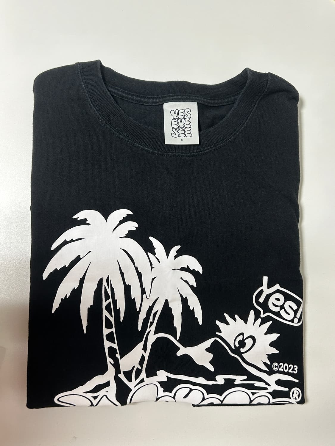 예스아이씨 palm tree 검정 반팔 s  상품이미지1