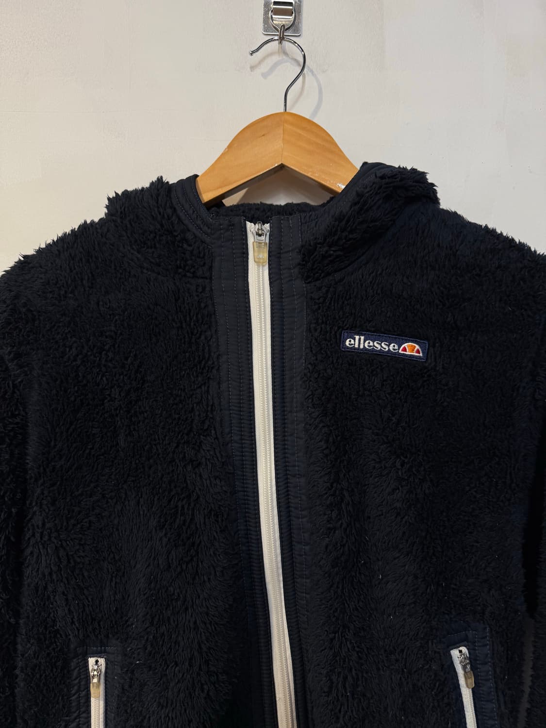 Ellesse 블랙 플리스 후드집업 상품이미지2