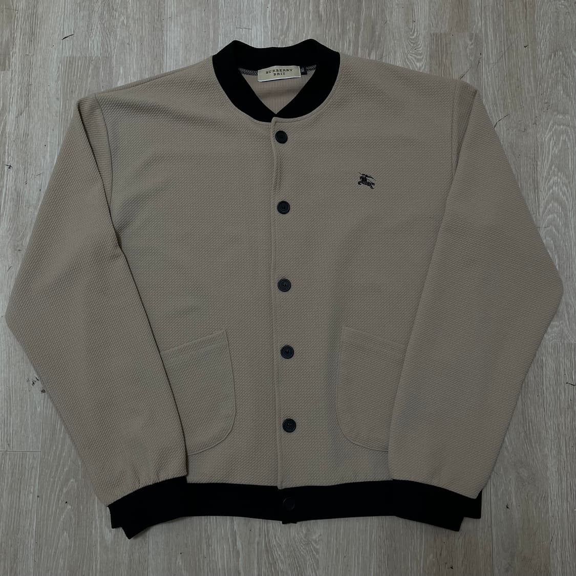 버버리 브릿 Burberry 여성 기마로고 시어서커 버튼업 가디건 XL 상품이미지1