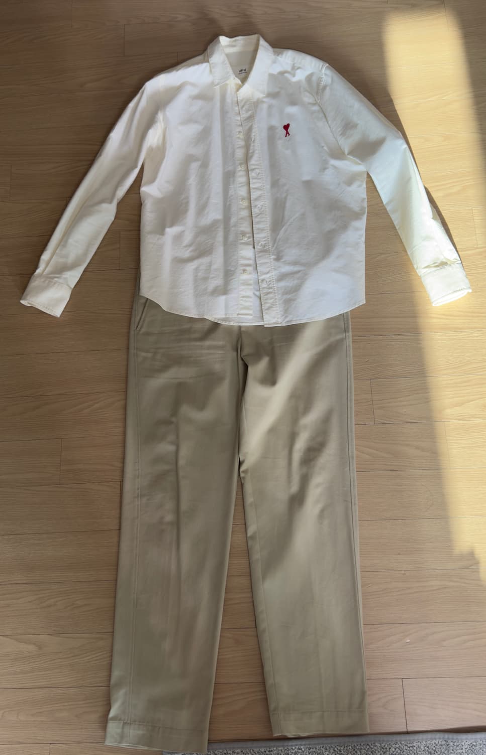 AMI 스트레이트핏 치노팬츠 베이지 상품이미지3