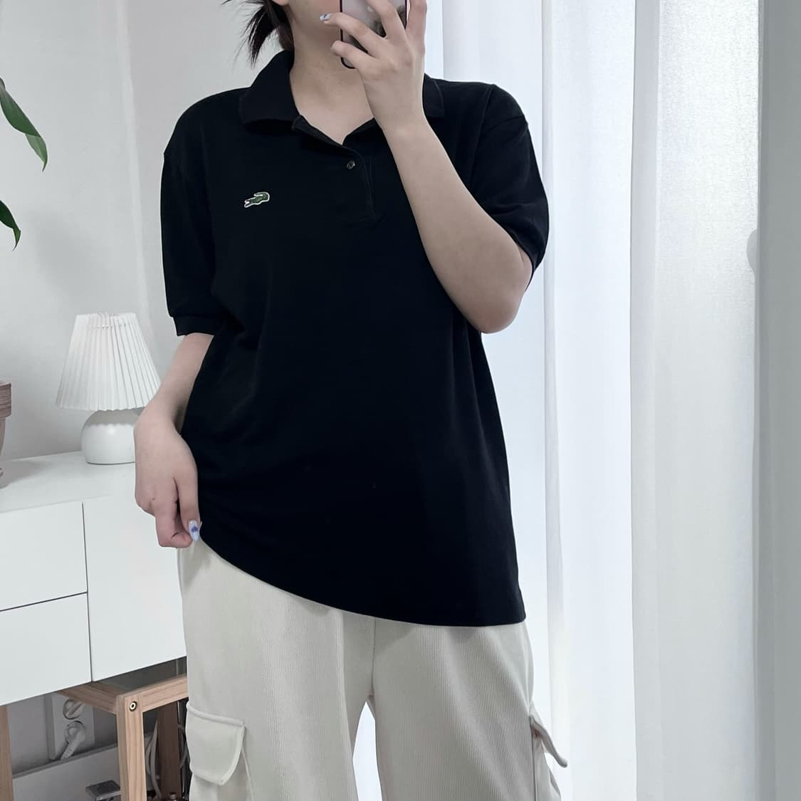 [정품] 라코스테 블랙 반팔카라티 [ 110 ] 상품이미지1