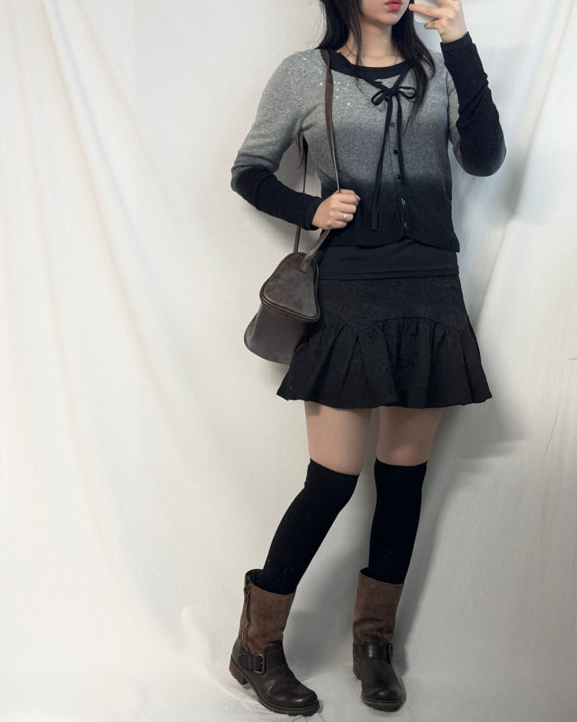 로즈 텍스처 패턴 플레어 스커트 상품이미지9