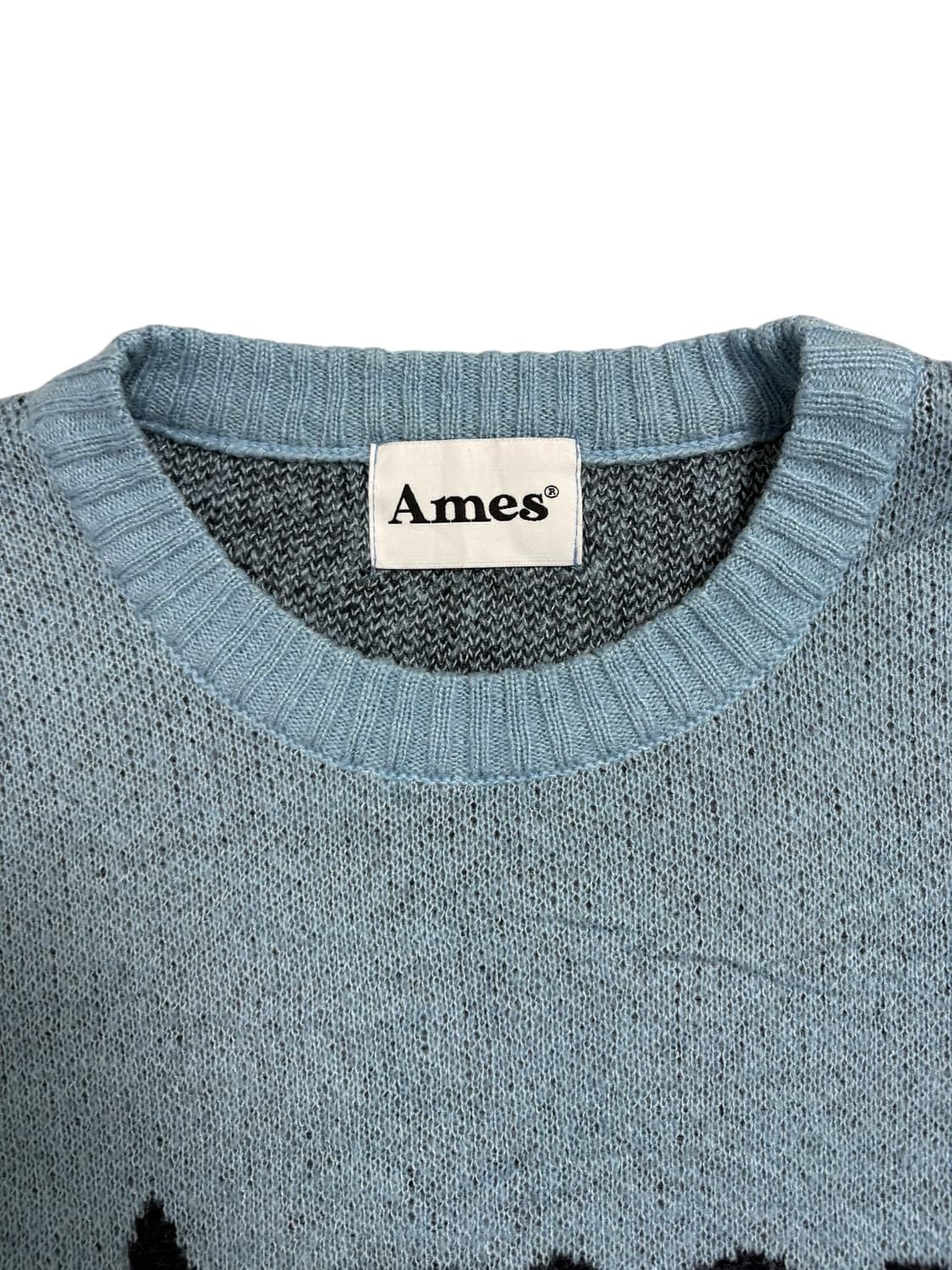 아메스 로고 니트 스웨터 소라 상품이미지6