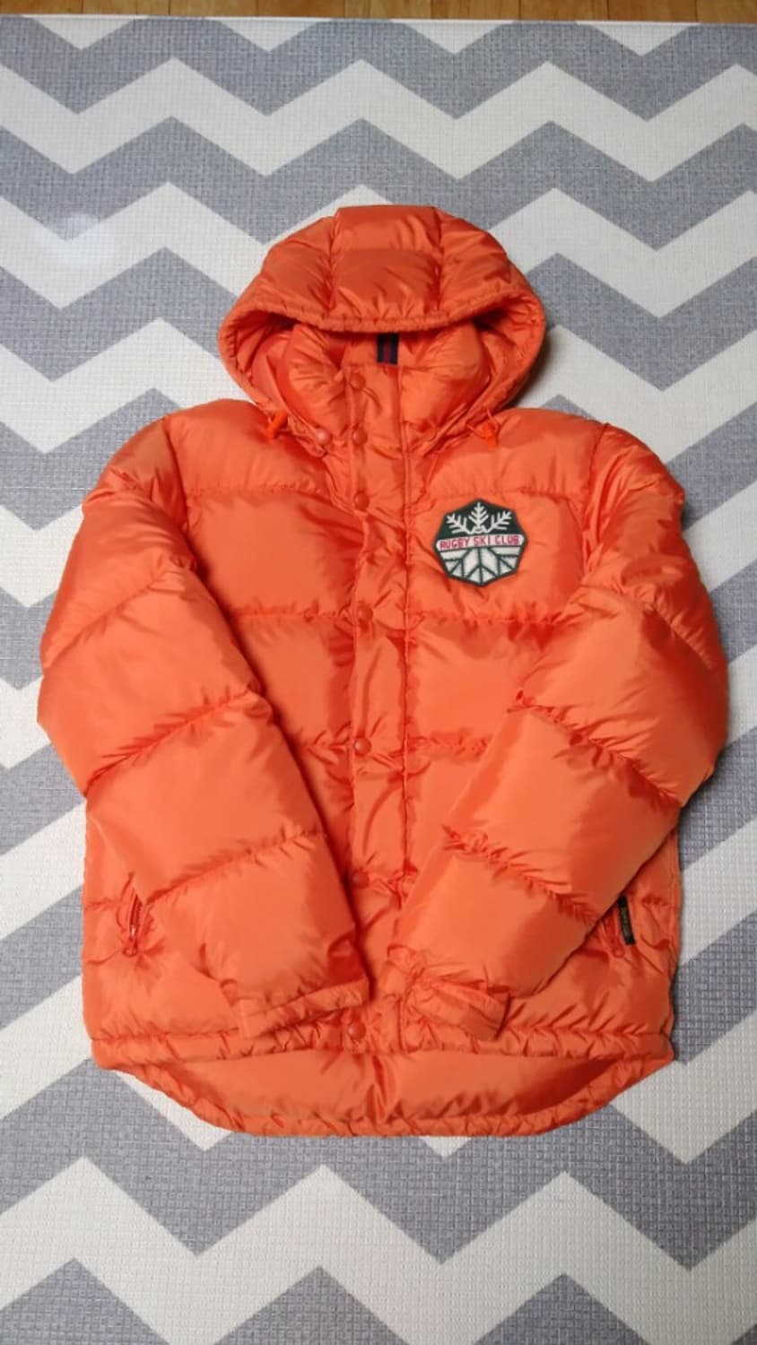 S) 폴로 럭비 후드 숏 패딩 오렌지 상품이미지2