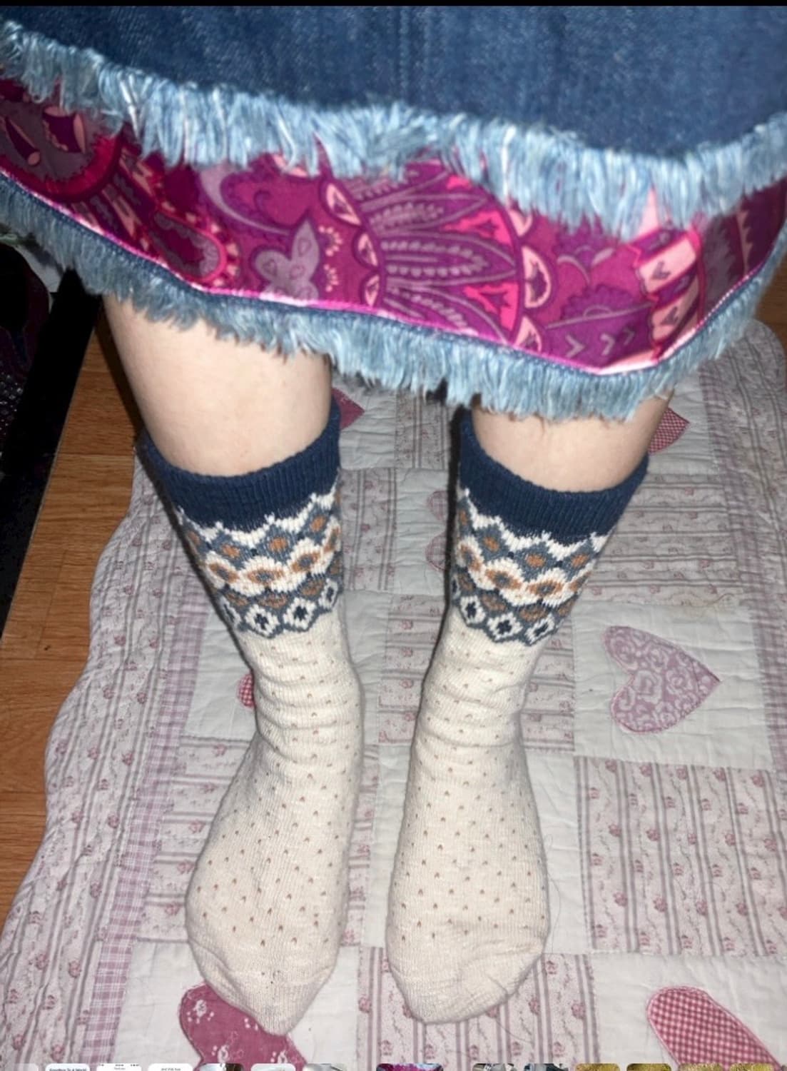 Jil stuart denim skirt 에스닉 페이즐리 히피 데님스커트 상품이미지3