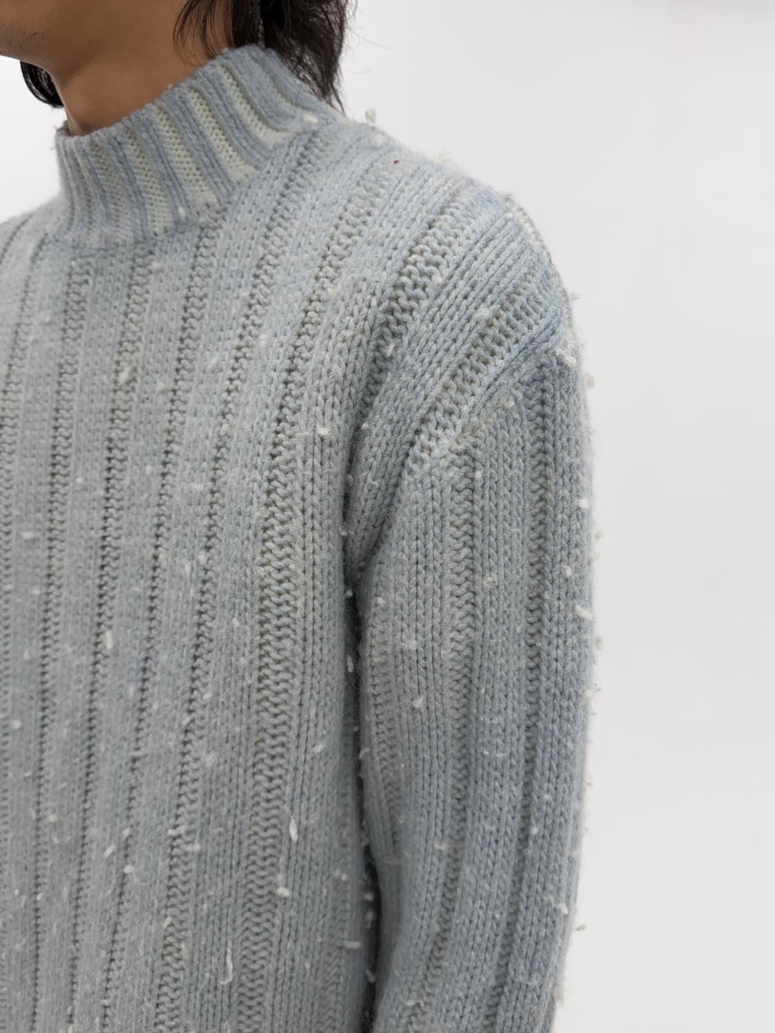 아워레가시 부클 모크 넥 니트 상품이미지4