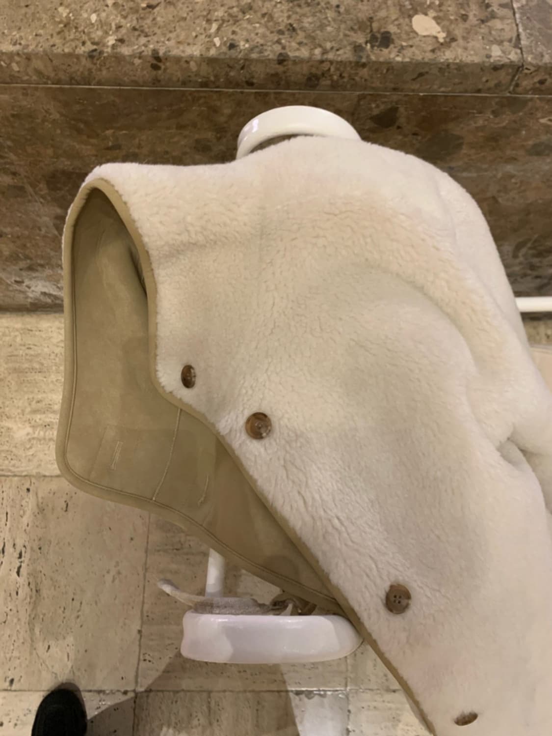 플라넬 시어링 무스탕 리버시블 양면 뽀글이 퍼 가죽자켓 밍크 리본빛 상품이미지9