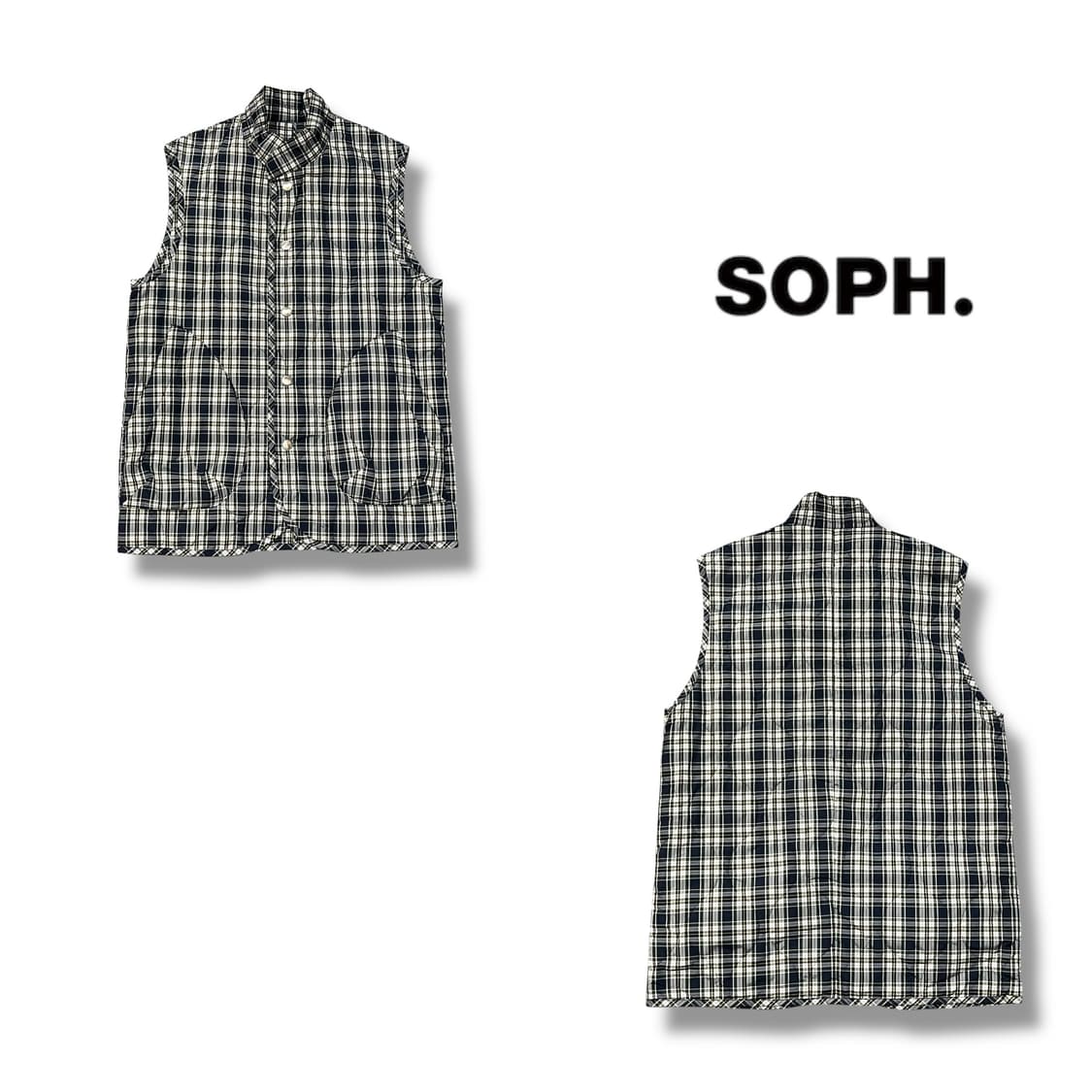  소프넷 체크 패디드 베스트 y14299 상품이미지1