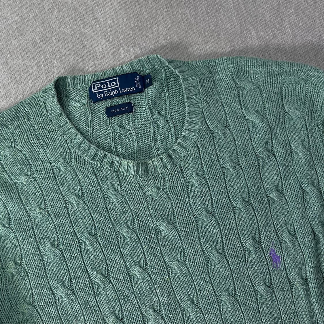 100 폴로랄프로렌 실크 꽈배기 니트 상품이미지2