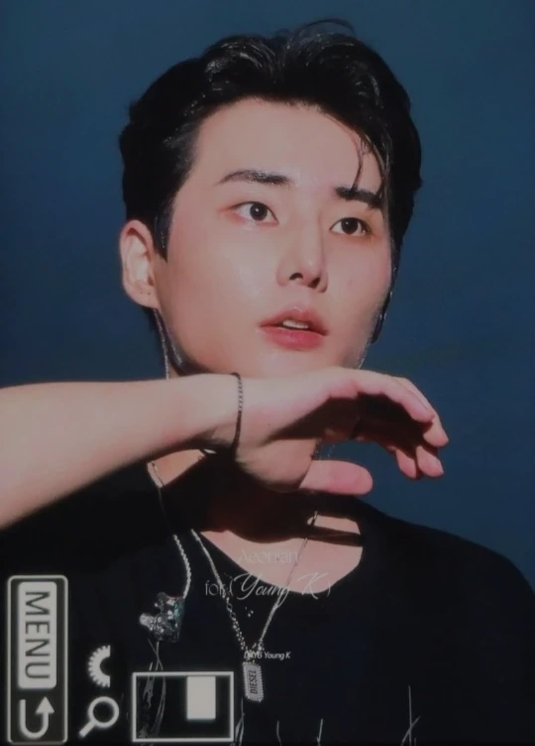 디젤 로고 실버 목걸이(데이식스 영케이 착용) 상품이미지9