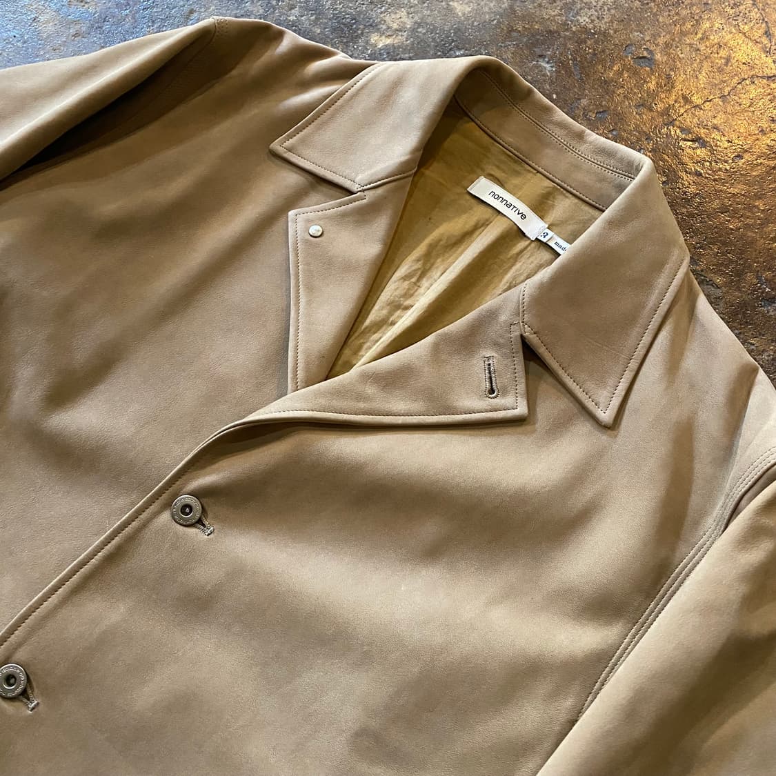 (3) 논네이티브 베이지 가죽 자켓 상품이미지3