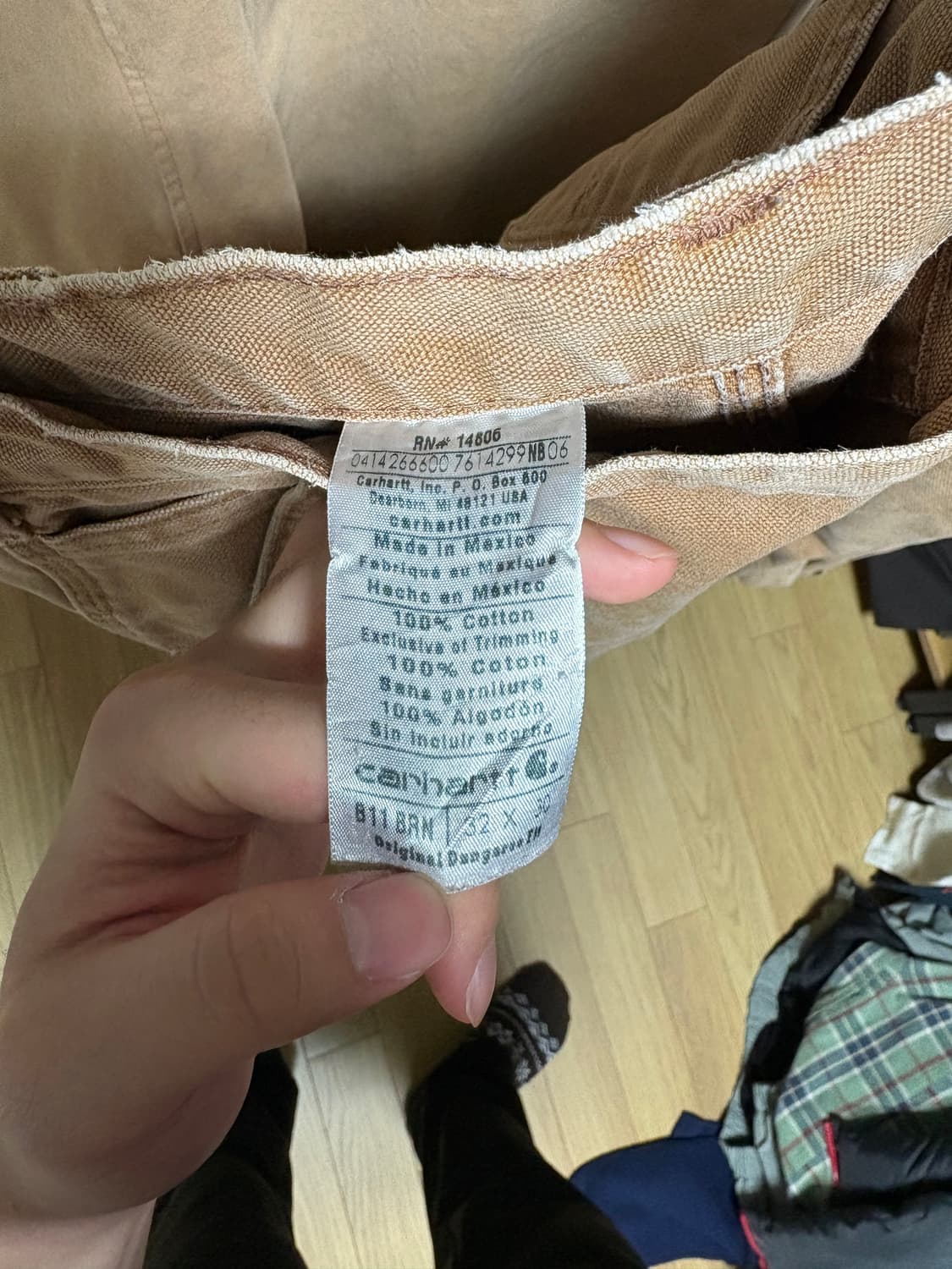 칼하트 카펜터 워크팬츠 32x30 brn 상품이미지4