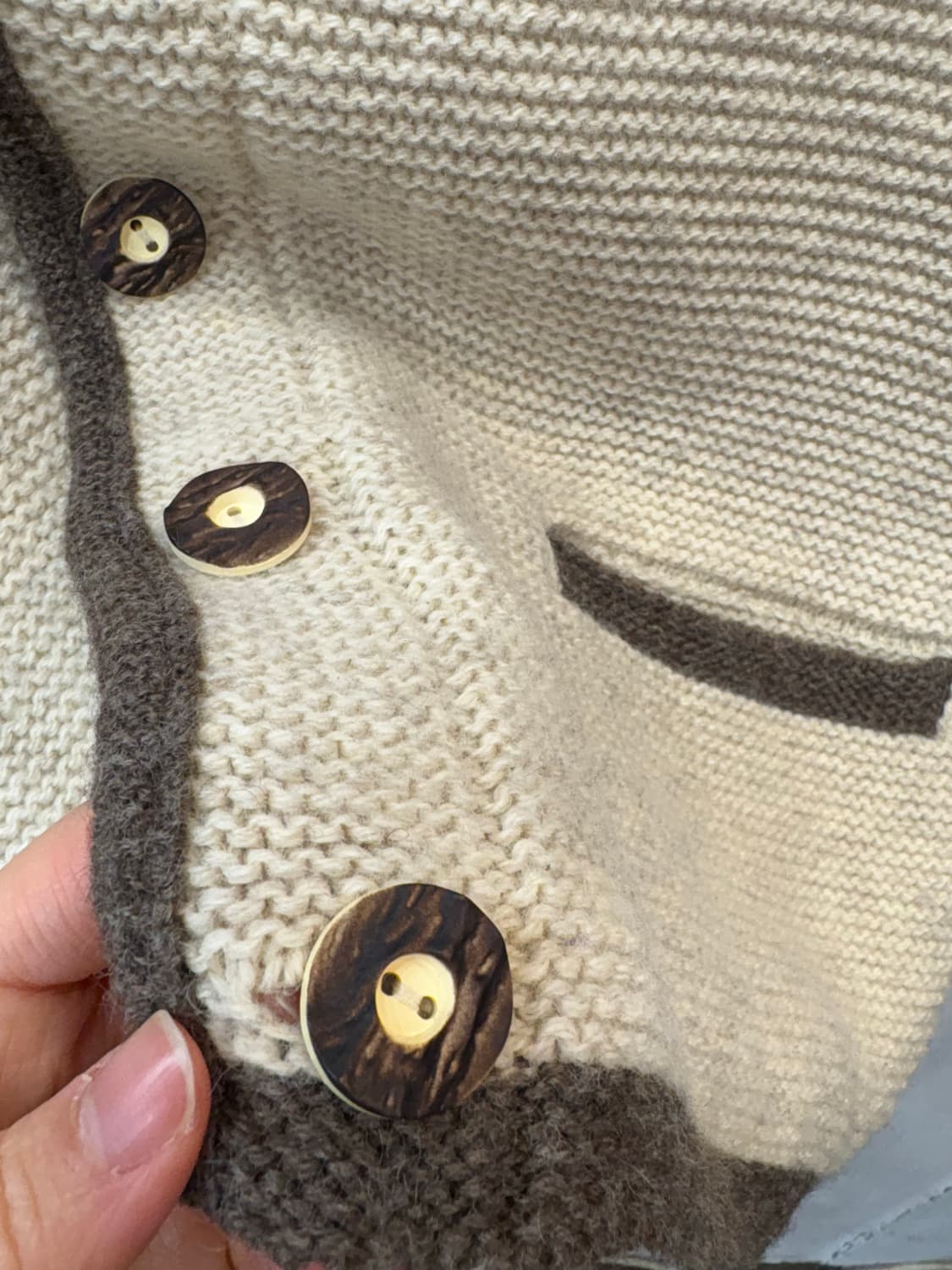 아이보리 울 베스트 상품이미지4