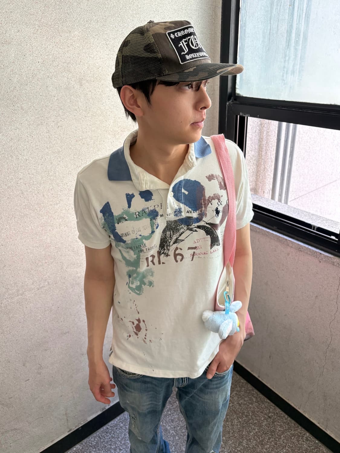 폴로 화이트 페인팅 pk 반팔티 상품이미지1