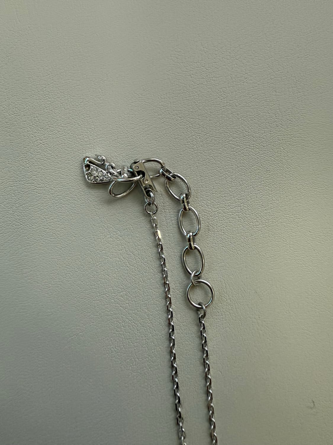 스와로브스키 그레이 펄 드롭 네크리스 진주 목걸이 실버 은 금 골드 티파 상품이미지4