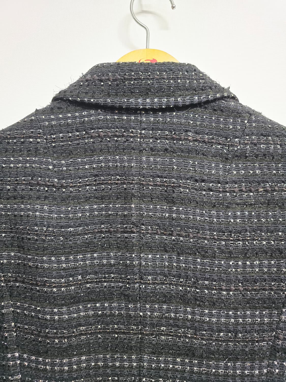 it MICHAA 트위드 블랙 롱 코트 상품이미지5