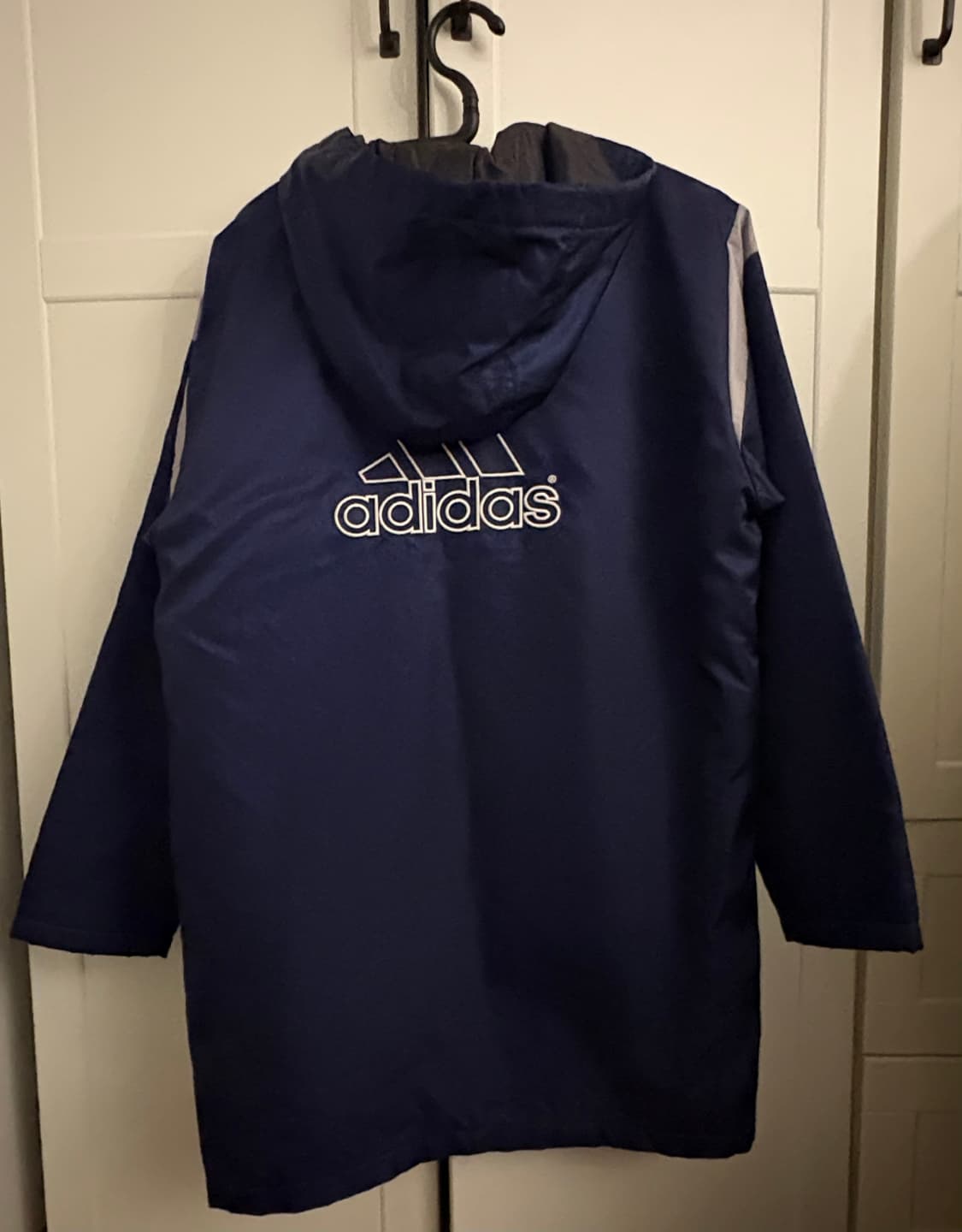 아디다스 ( man - s ) 폴리 빅로고 배색 후드집업 셰르파 점퍼  상품이미지5