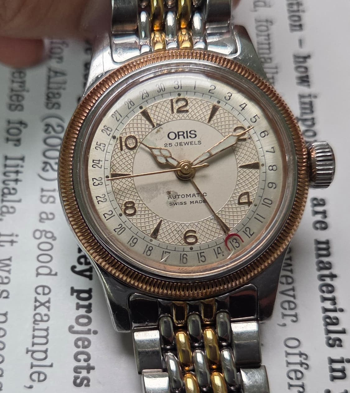 레어] 빈티지 오리스 빅크라운 포인터데이트 7463B 코인베젤 브슬 ve 상품이미지1