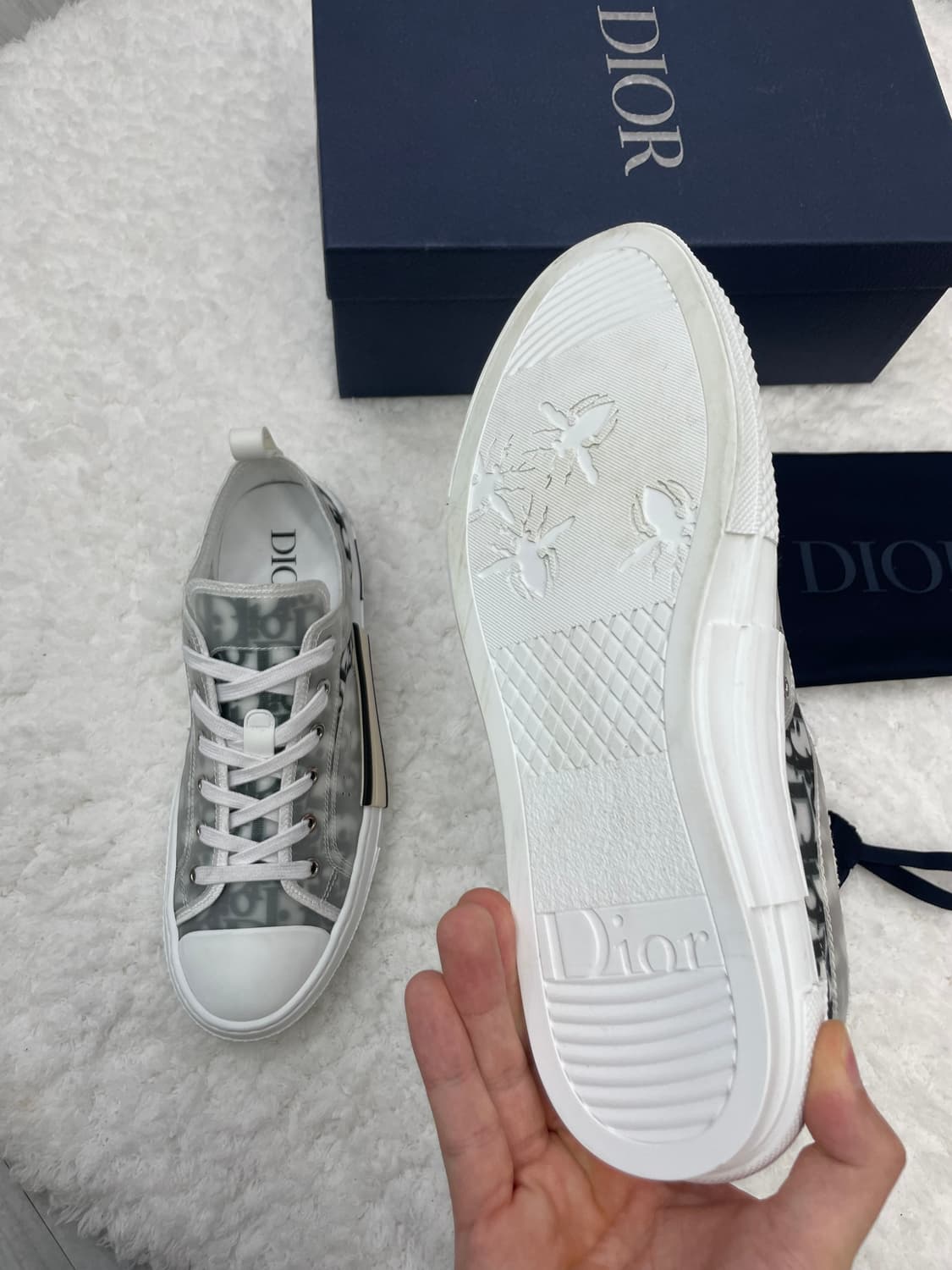새상품) 디올 오블리크 B23 로우 스니커즈 42 사이즈🤍 상품이미지5