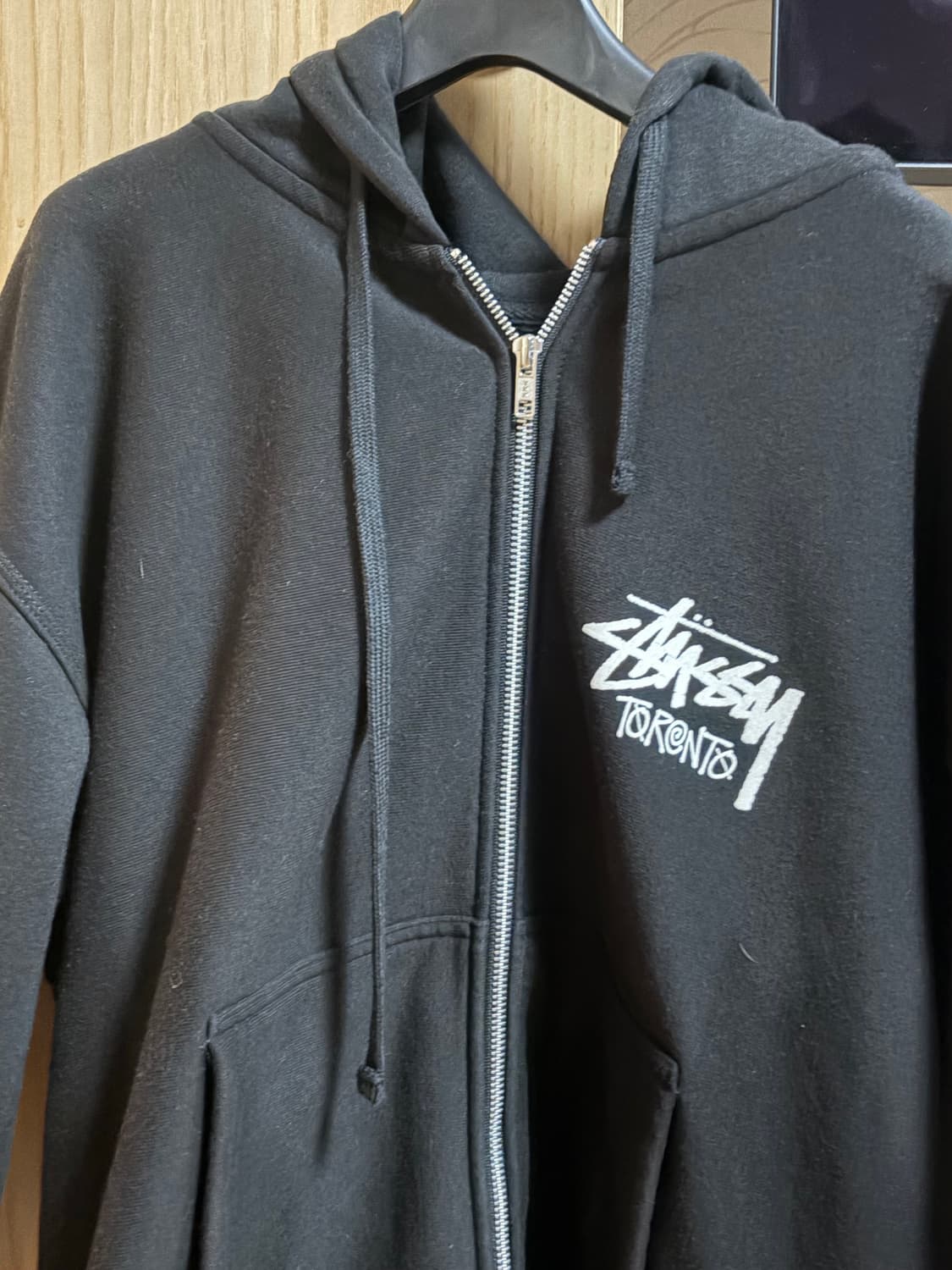 스투시 토론토 후드집업 블랙 L 상품이미지1