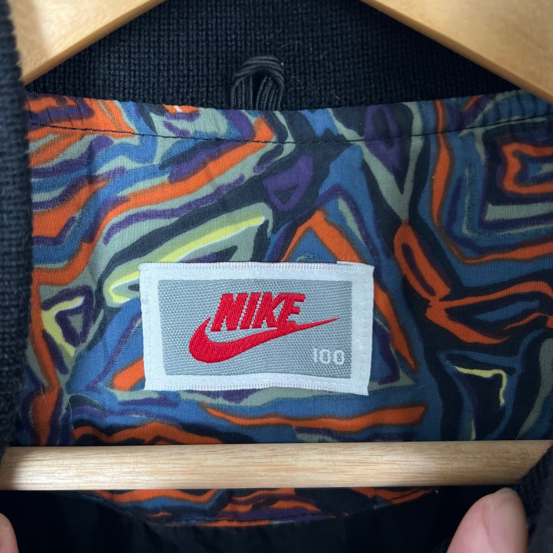1990s NIKE 나이키 기히학패턴 덕다운 패딩 상품이미지4