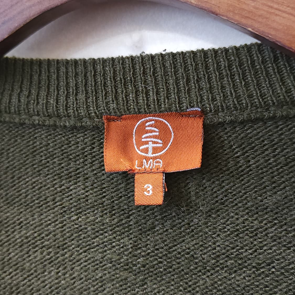 90s 프렌치 울 가디건 유럽 헤비울 스웨터 버튼 가디건 그린 L 상품이미지5