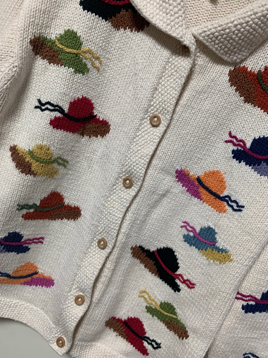 Cotton salsa 페루 빈티지 자수니트 모리걸하구미 상품이미지5