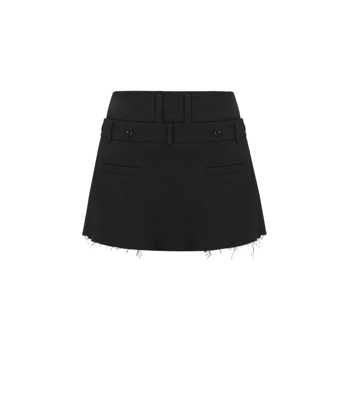 보헴서)LAYERED WRAP MINI SKIRT, BLACK 상품이미지3