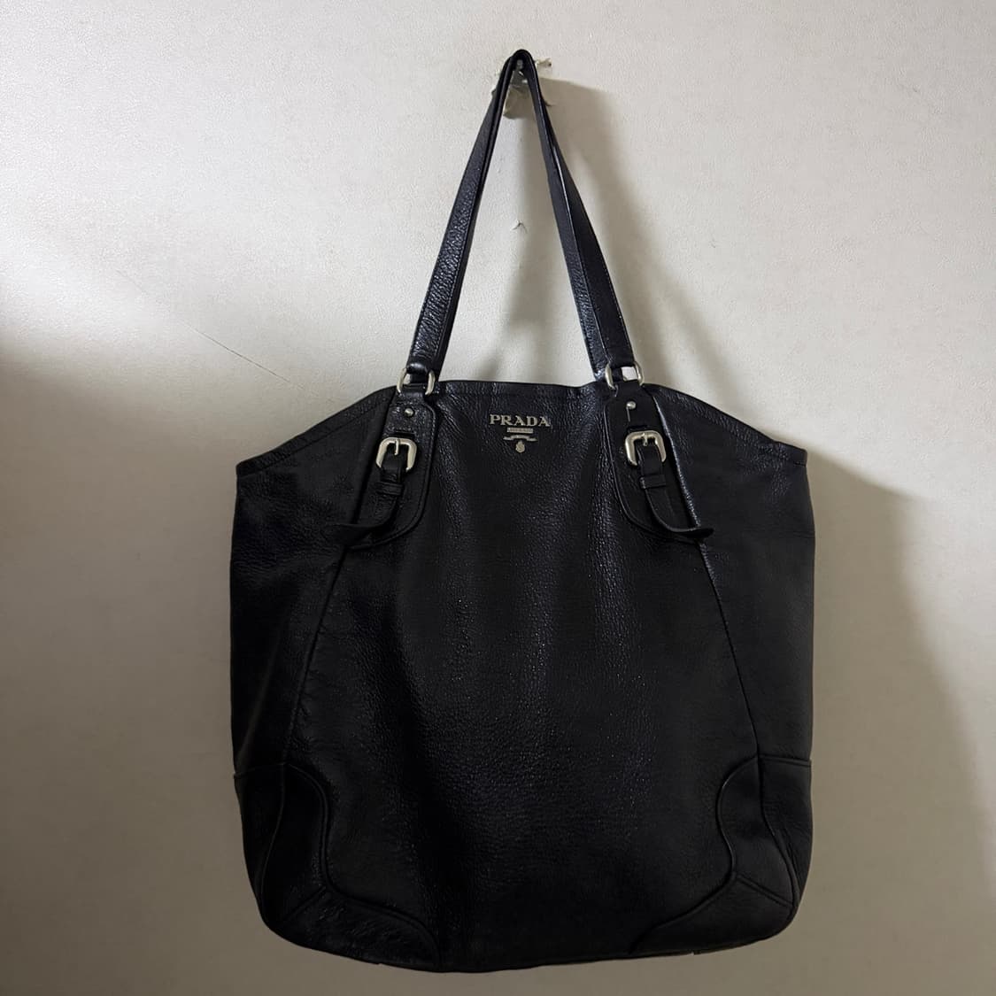프라다 은장 레더 블랙 숄더&토트백 상품이미지10