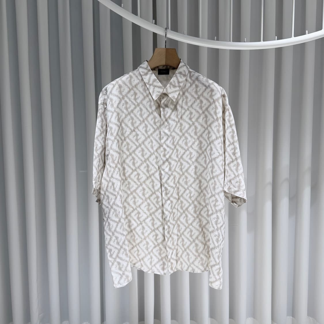 (A+/46) / 펜디 FF 모티프 린넨 반팔 셔츠 상품이미지1