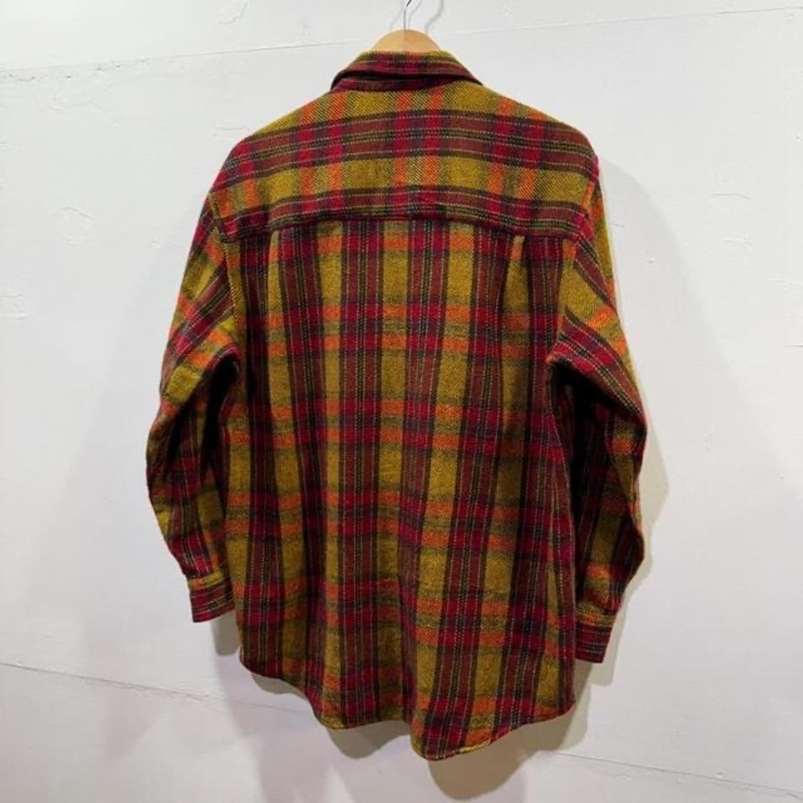 90s 제팬 타탄 체크 플란넬 셔츠 (L)   상품이미지3