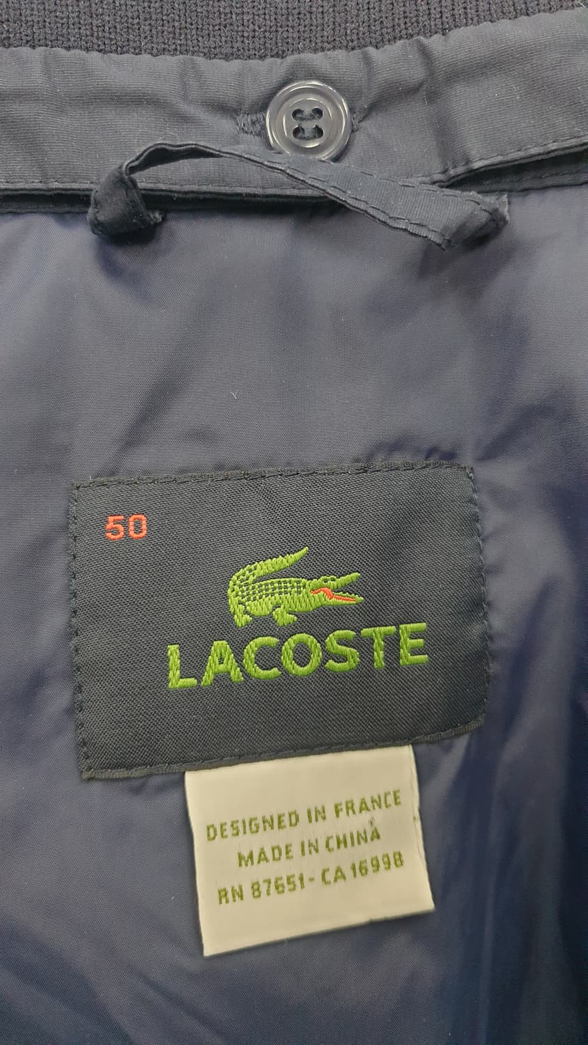 라코스테 퀼팅 셔츠형 자켓 네이비 50 상품이미지3