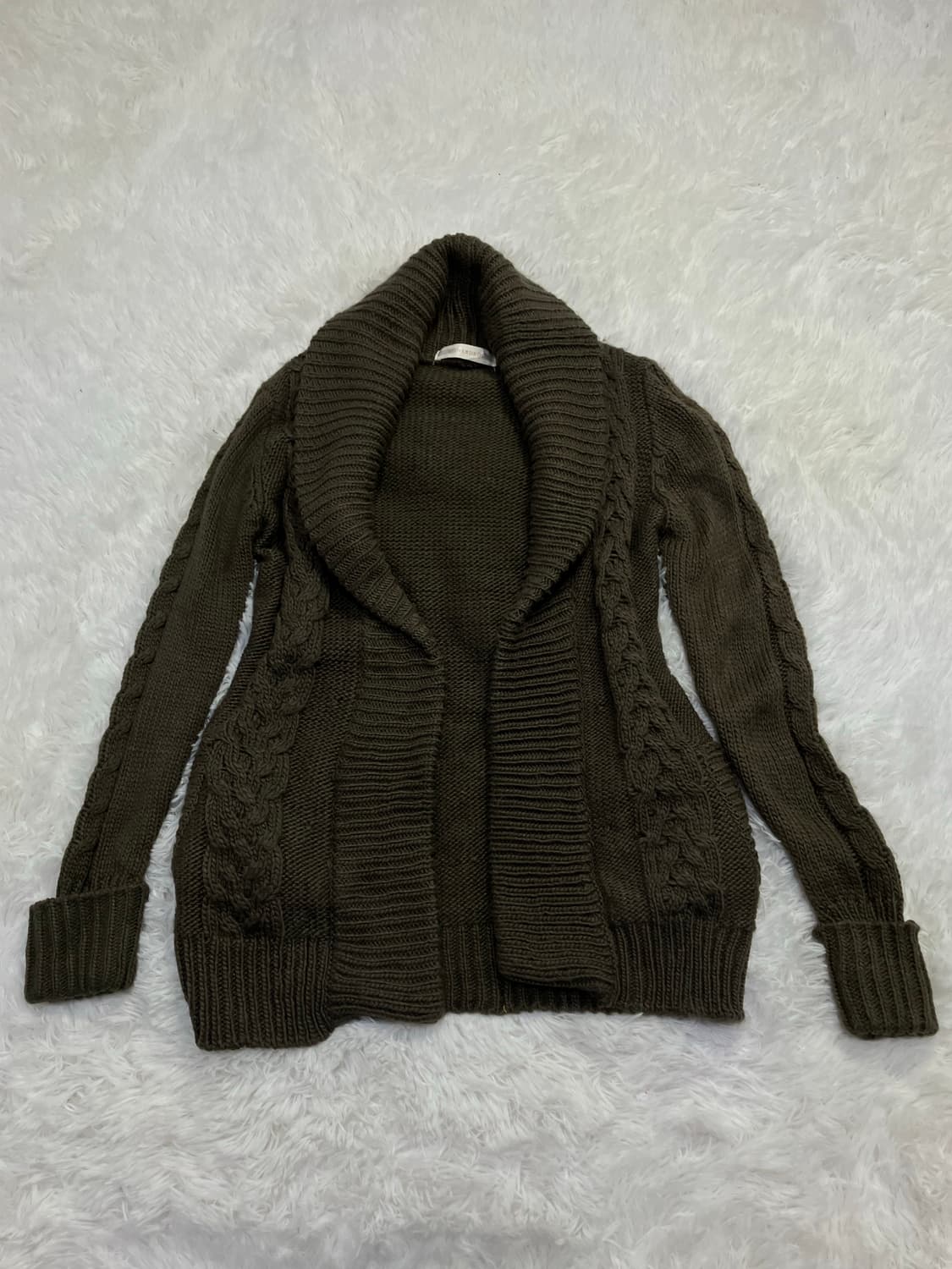 빈티지 브라운 꽈배기 가디건 y2k 스트릿 갸루 펑키 일본빈티지674 상품이미지1