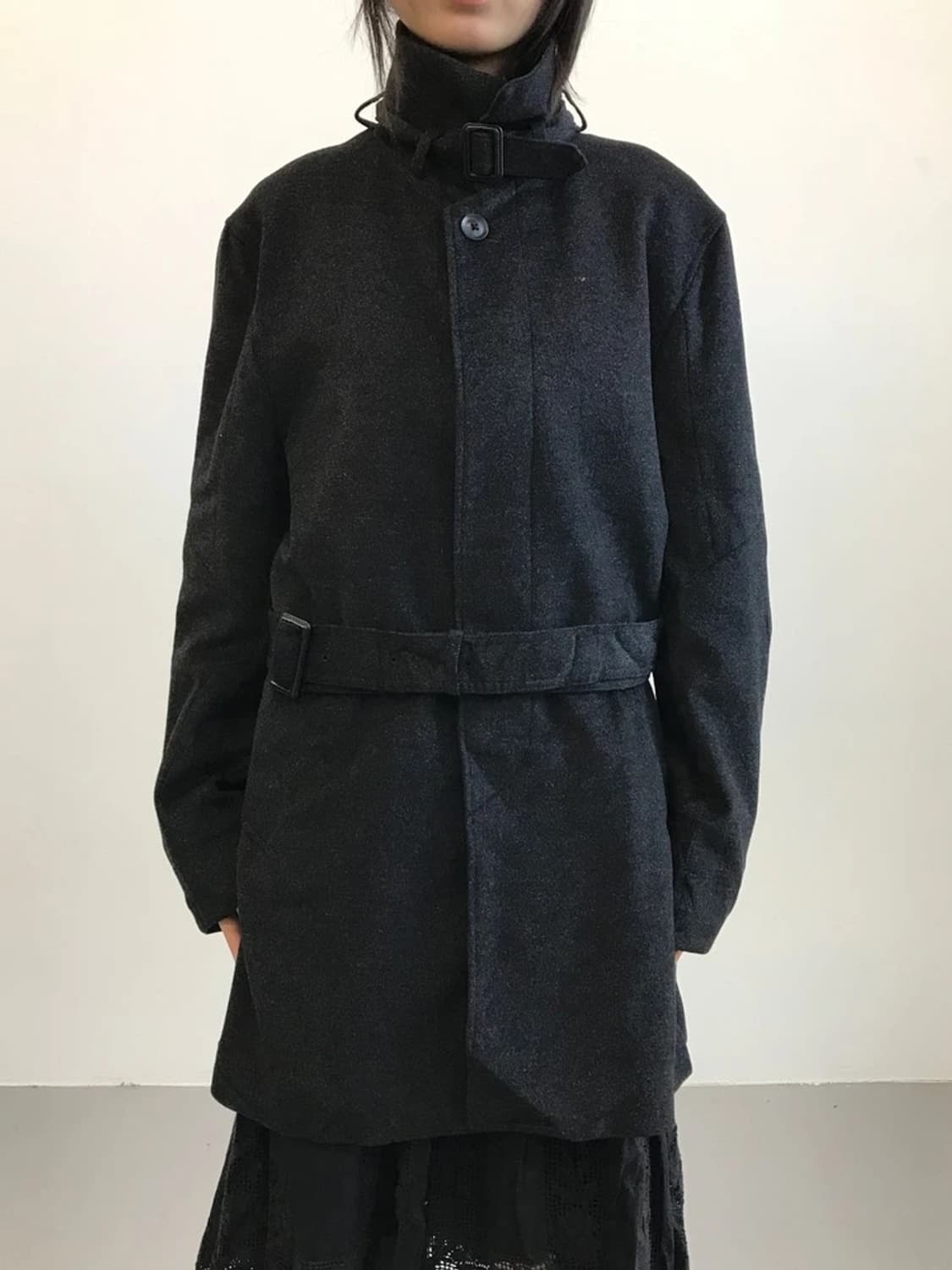 Morgan Homme Belted Wool Coat 상품이미지2