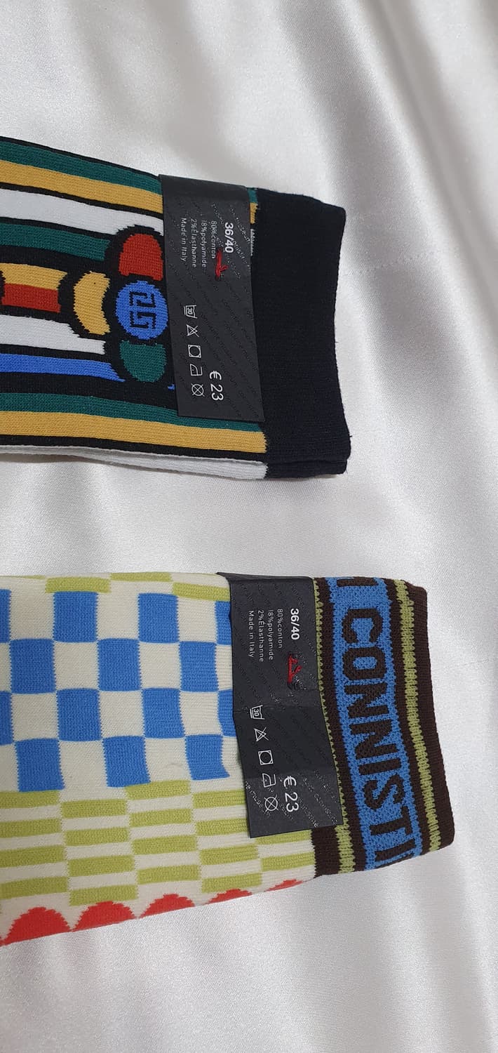  블루 그린 체크 CONNISTINE MUSEUM 코니스틴 뮤지엄 양말 상품이미지4