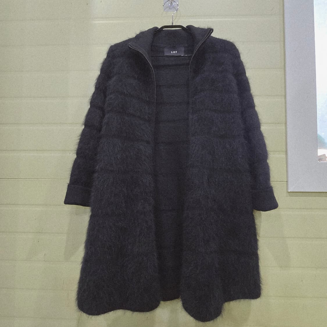 LIST 앙고라 코트 블랙 55사이즈 상품이미지7