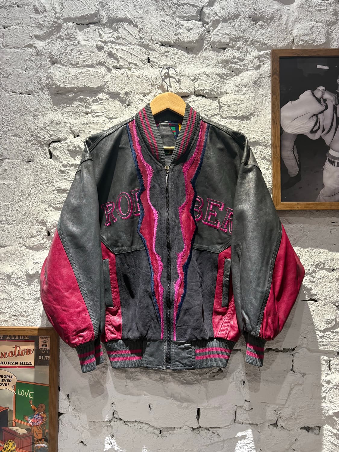 빈티지 ROBER 양가죽 봄버자켓 상품이미지1