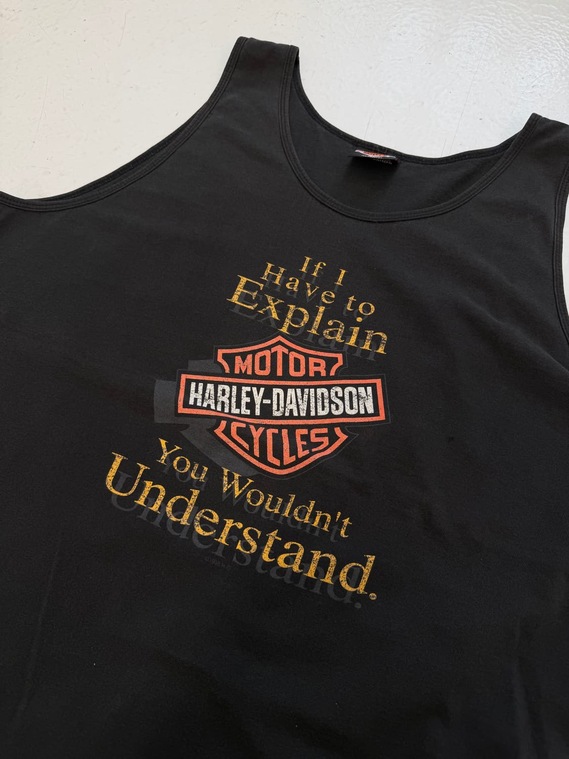 Harley Davidson 빈티지 블랙 탱크탑 상품이미지2