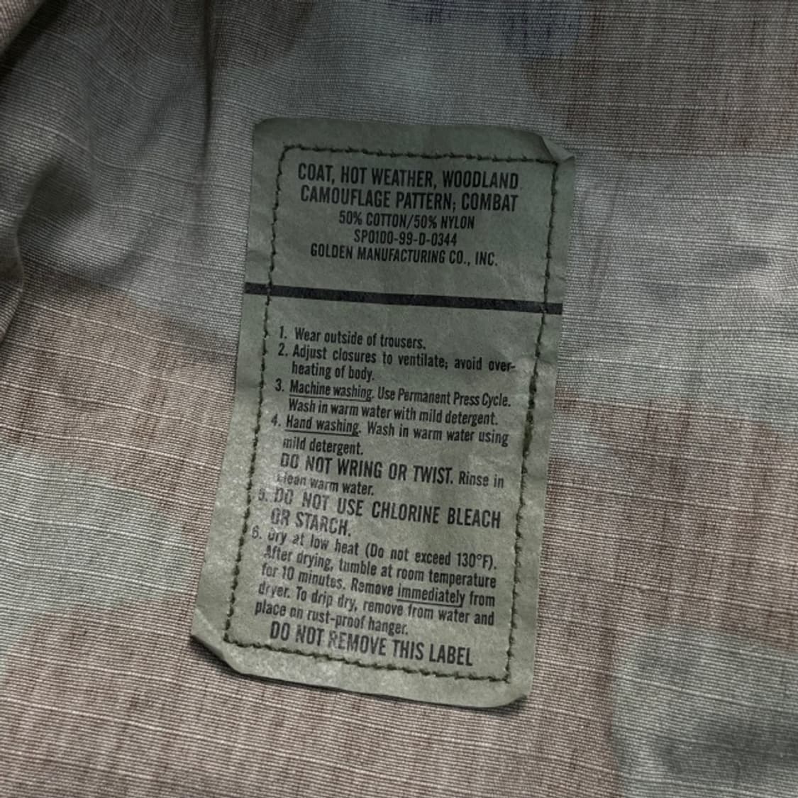 100 미군 우드랜드 카모플라쥬 밀리터리 BDU 자켓 상품이미지4