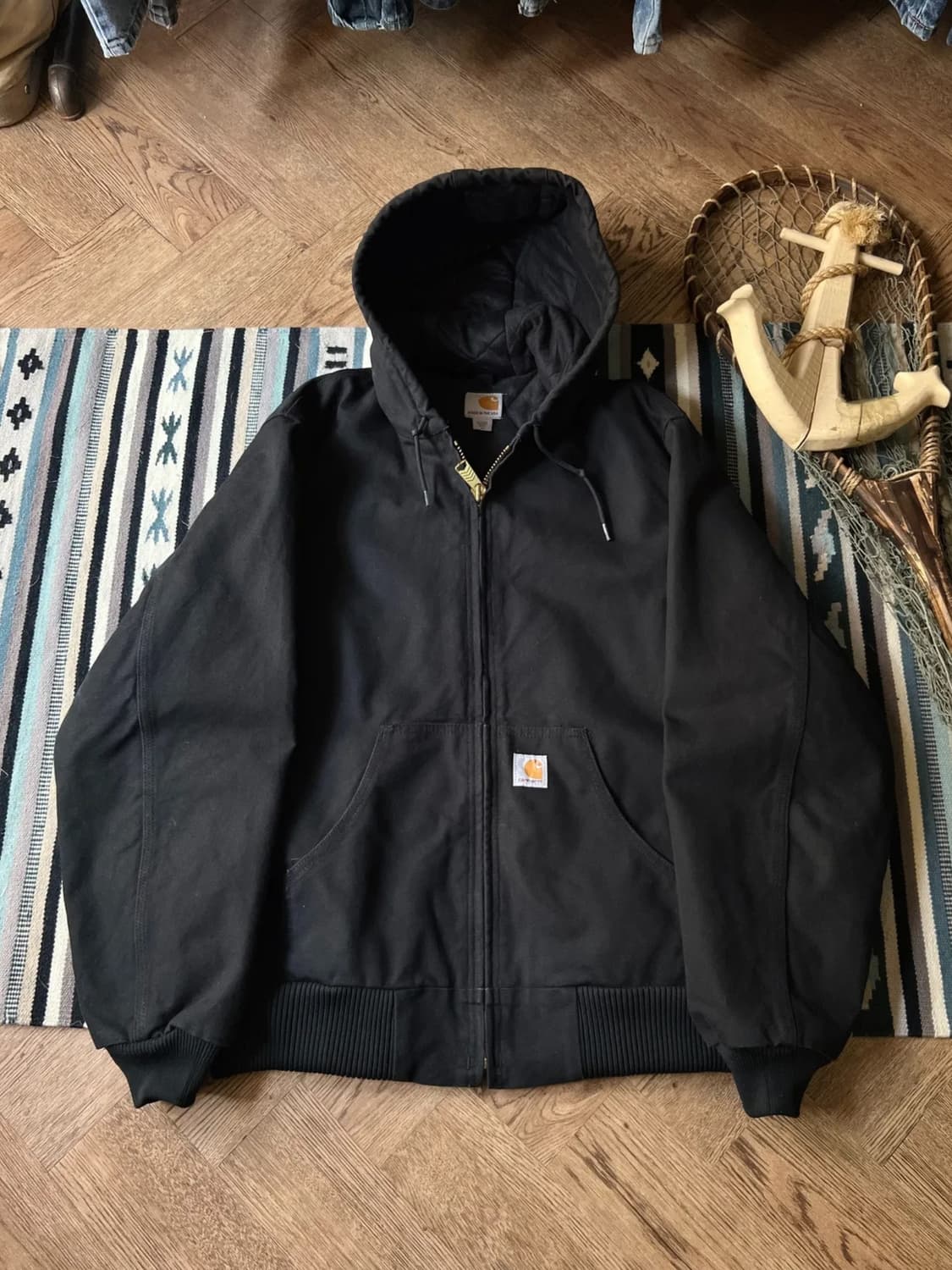 [M]칼하트 Made in USA 블랙 액티브 워크자켓 상품이미지1