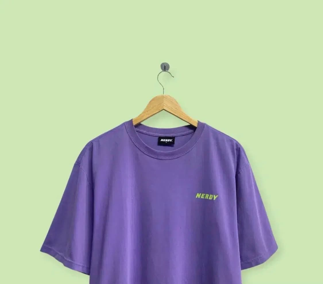 널디 퍼플 컬러 반팔 티셔츠 L 상품이미지2