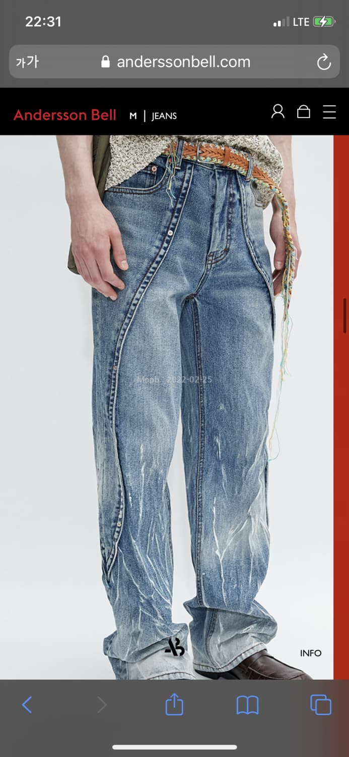 앤더슨벨 매튜 커브드진 36 long ver. 상품이미지4