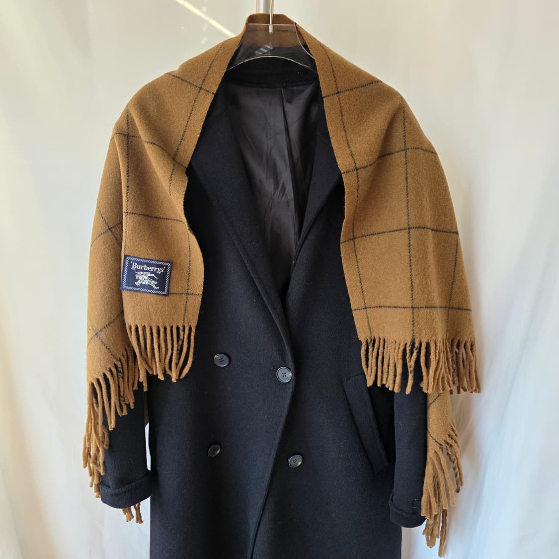 정품) 버버리 울100% 무릎담요 겸 숄 상품이미지2